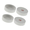 4Pcs Ceramics Reptile Rock Food and Water Dish (White 6.7x2cm)
