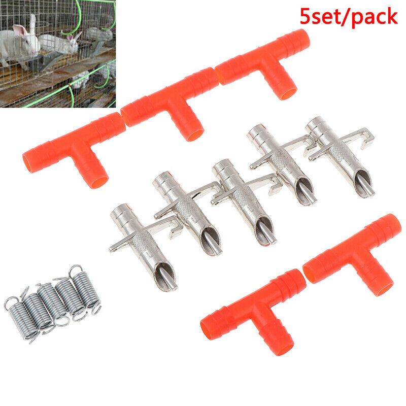 5Pcs Rabbit Water Feeder Rodent Rabbit Ferret Mouse Nipple Water DrinkerJC!cF Gw