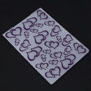 Two Hearts Pattern Plastic Scrapbook Embossing DIY Craft Template Stamp  A