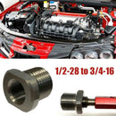 Stainless Steel 1/2-28 to 3/4-16 Threaded Oil Filter Adapter U7W0