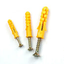 50 Sets M6 Plastic Frame Fixings Expansion Tube Nails Plug Bolt + Screws