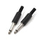 4Pcs 6.35mm 1/4" Male Jack Plug Cable Connector Black Plastic Solder Adapter  Z