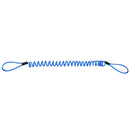 Steel Lanyard Spring Coil Wire Lock Safety Cable Lanyard Tether Blue 1.5m