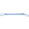 Steel Lanyard Spring Coil Wire Lock Safety Cable Lanyard Tether Blue 1.5m