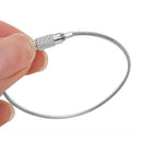 Wire Rope Keyring with Twist Lock (10 Pieces) P1N1