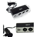 3 Way Multi Socket Car Cigarette Lighter Splitter Usb Plug Charger Dc 12V/24V ME