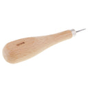 3pcs 4/5-6mm Steel Awl & Wooden Trimming polished Tool for Handmade Leather