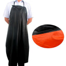 Waterproof PU Leather Apron Industrial Workshop Protective Apron Black Useful
