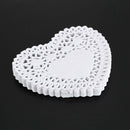 100x 4 inch White Love Heart Paper Lace Doilies doily For cardmaking scrapb M8Z5