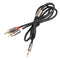 3.5mm Stereo Male Plug to 2 RCA Audio Male Adapter Speaker Cable Grey