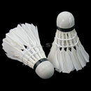 Durable Training Sport White Feather Badminton Balls Game-Match Shuttlecocks x 6