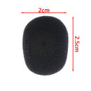 10XPractical Small Black Microphone Headset Windscreen Sponge Foam Mic Cover .ES
