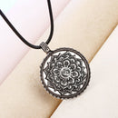 Retro Tibet Yoga Mandala Amulet Lotus Meditation Pendant Necklace Jewelry M&O