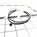 4 Pcs Choker Necklace for Women Girls, Black Classic Velvet Stretch Gothic