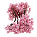 20 Mini Branches Christmas Xmas Berry Fruit Spray Bush Wreath Holly Pink 2