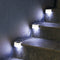 4pcs LED Outdoor Solar Wall Stair Light IP65 Porch Garden Lamp (Cold White)