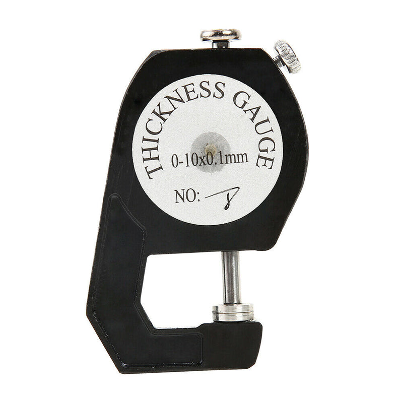 0-10mm 0.1mm Dial Leather Paper Thickness Gauge Meter Tester (Flat Head) A