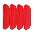 4pcs Open Car Door Stickers Warning Mark Reflective Strips Tapes (Red)