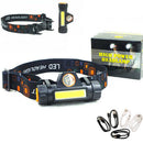 USB 18650 Rechargeable Battery LED Headlamp COB Work light 2 Mode With Magne Hn