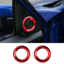 Door Audio Speaker Rings, Anodized Aluminum A-Pillar Loudspeaker Decoration