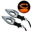 2pcs Triangle Amber LED Front/Rear Turn Signal Blinker Lights For Moto R OGO