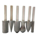 6pcs Woodworking Rotary Burrs Wood Carving Engraving File Rasp Drill B MND