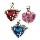 3x Heart Pet Urn Pendant Necklace Cremation Keepsake Memorial Craft Jewelry