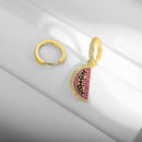 Fruit Watermelon Asymmetric Earrings Pendant Earrings Short Earrings Dance  U1O8