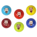 6x Premium Outdoor Golf Balls Super Soft Feel Cute Pig Pattern, For Kids