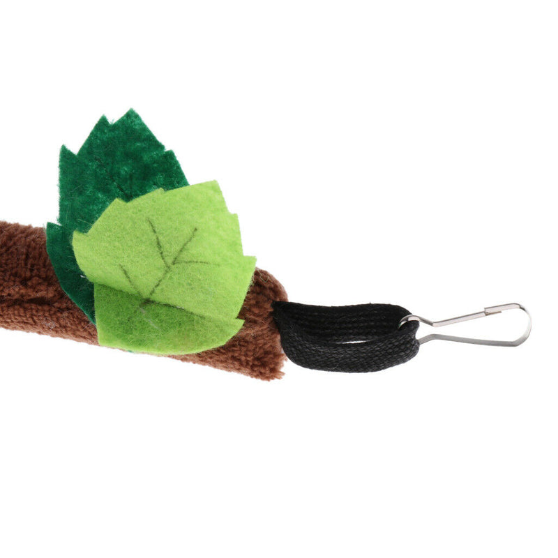 Parrot Bird Hamster Toys Leaf Decor Rope Perch Suspension Bridge Swing 55cm
