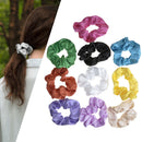 10Pcs Hair Scrunchies Pack Satin Bands Elastic Ponytail Holder Tie F. Women Girl