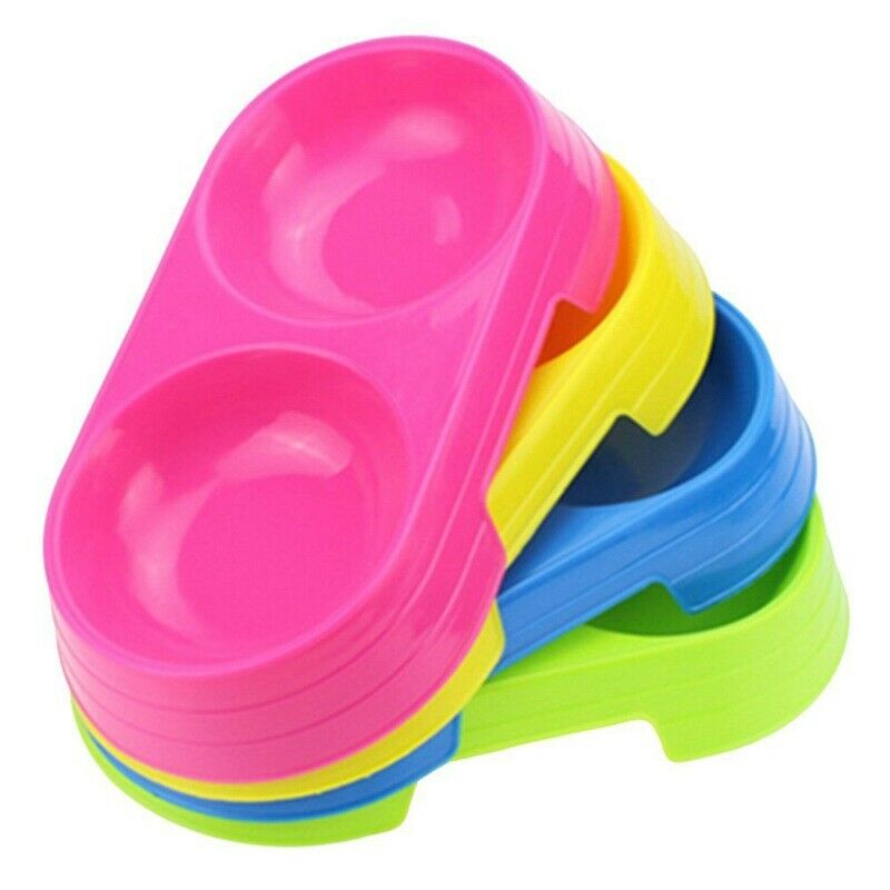 Pet Bowls for Cats Double Bowl Durable Pet Bowl for Kittens Non-Toxic Cat B T7Q4