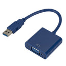 USB 3.0 to VGA Video Display Adapter 1080P Multi-Display Converter (Blue)