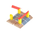 Wooden Railway Accessories Railroad Crossing Bridge Train Slot Track Toys M&O