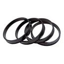 Set of 4 Plastic Spacer Wheel Hub Centric Spigot Rings 57.1-66.6 For Skoda Black
