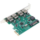 PCIe to USB 3.0 Super  4 Ports PCI Express Expansion Card Mini PCI-E...
