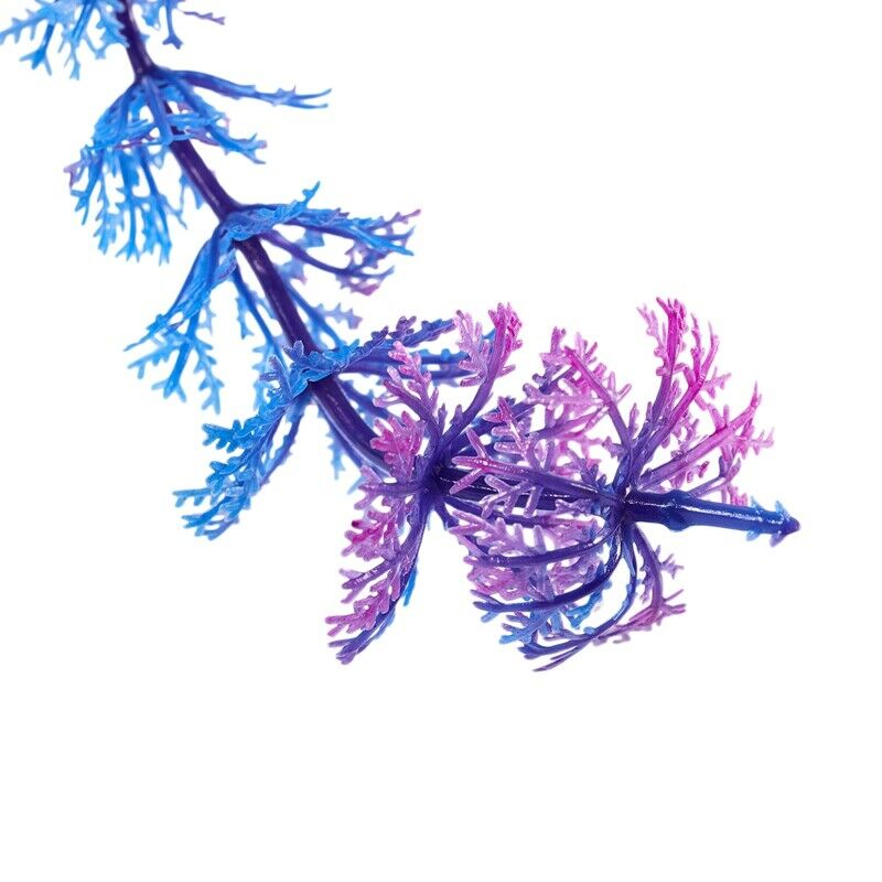 Aquarium Bubble Release Air Stone 13.4" Plastic Plants Blue Purple J4V3