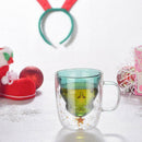 Christmas Tree Star Wishing Cup Double Wall Glass Latte Coffee Nice Mug Tea K3Q8