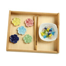 Montessori Color Classification Game with Wooden Salver for Kids Early Learning