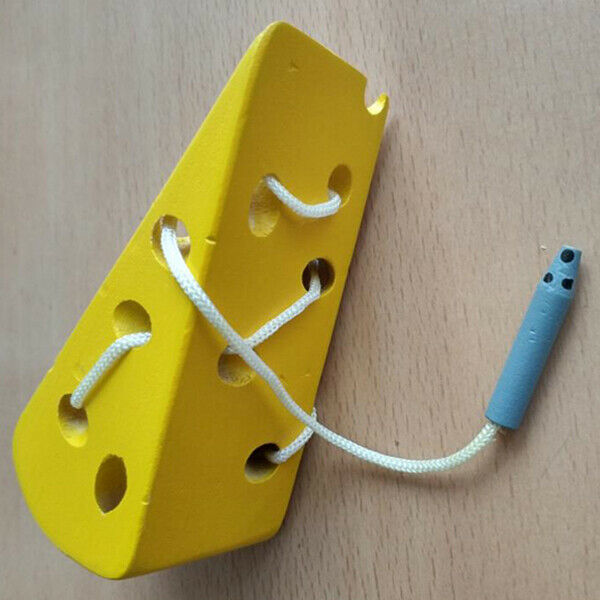 Wooden Education Baby Kindergarten Mouse Thread Cheese Plaything Early Lear I2Z9