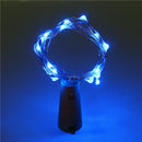 2M 20 LED Cork Shaped Wine Bottle Copper Wire String Fairy Light Blue ST494-005