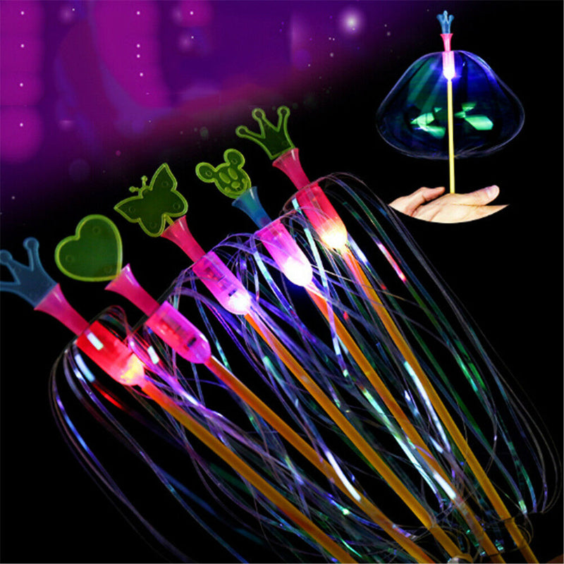 Rainbow Magic Stick Wand LED Bubble Flower Colorful Shining LigLJ Wand Stick M&O