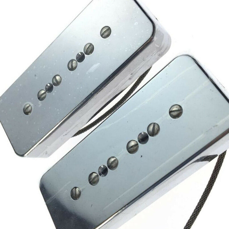 1 Set P90 Soapbar Single Coil Pickup Bridge Neck for 6 Strings Electric Guitar