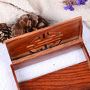 Wooden Name Card Business Card Holder Handmade Box Storage id credit case FT