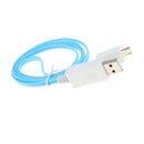 Fashion LED Light Micro USB Data Cable Charging Cord For Android  blue