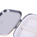 Square Metal Folding pill case Medicine Organizer Pill Box Storage Container Hn
