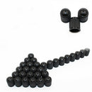 100pcs Black Plastic Wheels  Tire Valve Caps Lid Dust Cover for Auto SUV T KOA