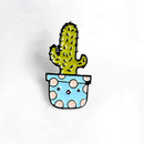 Cartoon Cute Potted Plant Brooch Badge Unisex Shirt Enamel Pins (Style 8)  A