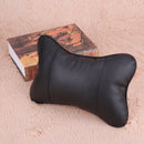 Travel Car Auto Seat Head Neck Rest Leather Cushion Pad HeadRest Bone Pillow