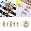 50* Favourde Push Pin with Wooden Clips Pushpins Tacks Board For Cork G0P8
